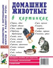 Домашние животные в картинках. Наглядное пoсобие для педагогов, логопедов. А4