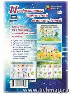 Комплект плакатов Профилактика нарушений осанки(4пл.Учитель)КПЛ-31