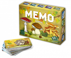 Мемо. Грибы (50 карточек) арт.8615