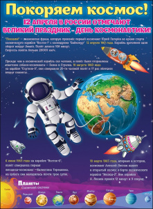 3001619 Покоряем космос. Плакат А2