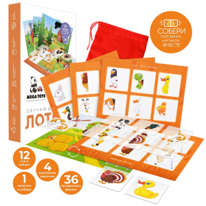 Лото прозрачное Домашние животные. арт.17821 Mega Toys
