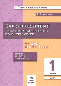Как я понял тему. Математика 1 кл. Хвостин. МТО