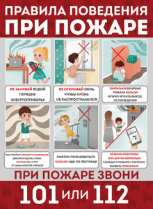22.054 Правила поведения при пожаре. Плакат А2