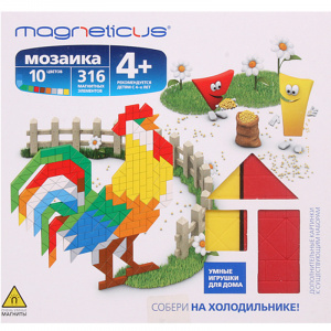 Мозаика магнит.316 эл.10 цв. ММ-15BL Magneticus