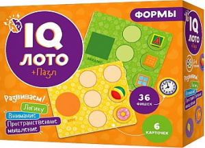 Лото "Формы", 36 фишек, 6 карточек (Геодом)