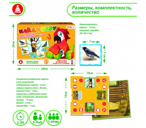 Найди пару Птицы - игра. Радуга С-140