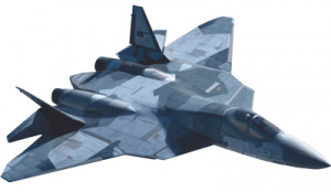 15590 Самолет-истребитель СУ-57. Вырубная фигурка
