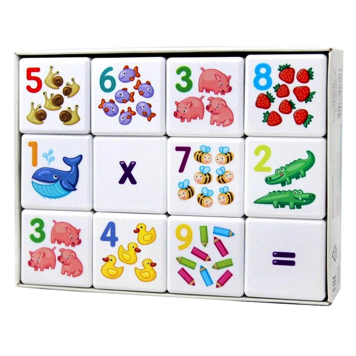 Кубики для умников 12 шт. "Арифметика" 3908808 ДК