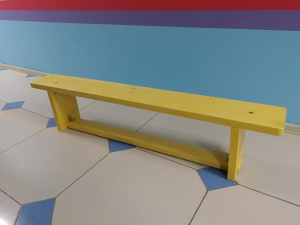 Скамейка гимнастическая 2000*195*340мм (деревян. ножки) 10714