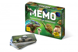 Мемо Удивительные животные (50 карточек) арт.7207