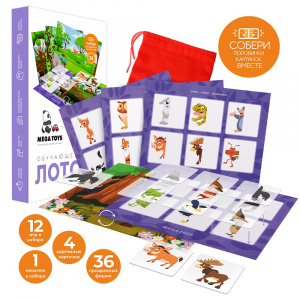 Лото прозрачное Лесные животные. арт.17245 Mega Toys