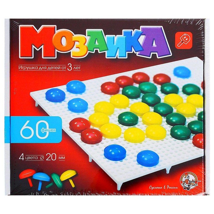 Мозаика круглая (60 эл.*20 мм. 4 цв.) ДК