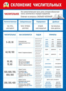 070.826 Склонение числительных. Плакат А2
