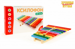 Ксилофон 12 тонов дерево Д046