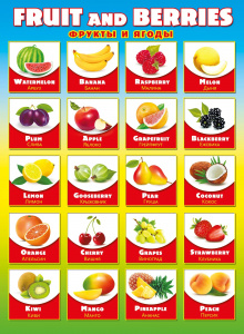 070.246 Fruit and berries/Фрукты и ягоды. Плакат А2