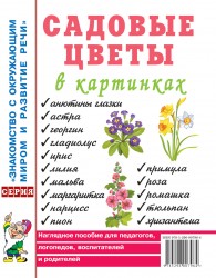 Садовые цветы в картинках. Наглядное пoсобие для педагогов, логопедов. А4