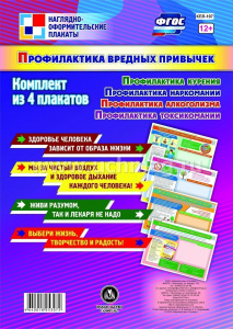 Комплект плакатов Профилактика вредных привычек 4п кпл-107 (А-2)