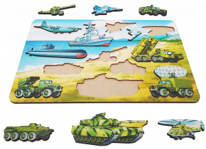 Рамка-вкладыш Военная техника (13 дет.) арт.8535